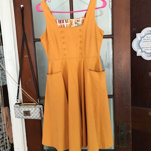 Tulle | Dresses | 98 Vintage Mustard Yellow Dress | Poshmark